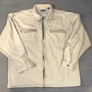 Quiksilver Vintage Corduroy Jacket Men's Large Tan Zip Up Coup De Ville Workwear